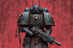 create epic grimdark sci fi character art inspired by warhammer 40k