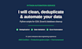 write python scripts to automate and clean up your data