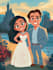 create a disney cartoon illustration