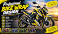 design a professional custom motorcycle bike wrap design