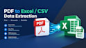 convert pdf to excel or csv and extract tabular data