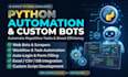 build python automation script, custom web bot and tool