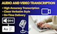 do professional audio transcription and video transciption