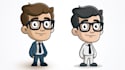 draw a professional business mascot
