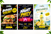 design food, party, restaurant flyer