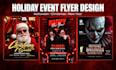 design a holiday event flyer or party poster