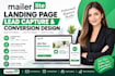 create mailerlite landing page, lead capture and conversion design
