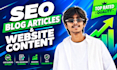 write SEO optimized blog articles and website content