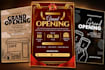 design a professional restaurant grand opening poster