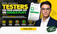 provide 12 tester 20 tester for google play close testing andriod app testing
