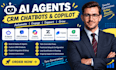 setup ai agents, CRM chatbots, copilot, zendesk, tidio and freshchat