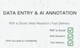 do data entry, PDF conversion, and ai data annotation