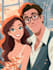 create a disney cartoon illustration