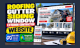 design roofing gutter siding window exterior contractor website google ads