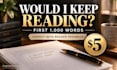 beta read your first chapter and give honest reader feedback
