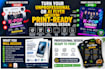 redesign your ai generated flyer into a professional print ready design