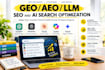 do llm SEO, aeo, GEO and ai search optimization