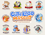 design a cute kawaii mascot character logo