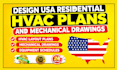 design USA residential hvac plans and mechanical drawings