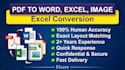 convert pdf to excel, image, word