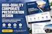 redesign  a corporate business powerpoint presentation