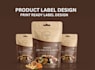 create product label design and bottle label packaging design print ready custom