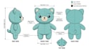 create plush toy reference sheet stuffed animal plush toy tech pack ych concept