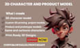 create low poly 3d game assets, props and characters