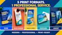 design professional door hanger, rack card, flyer, postcard and leaflet