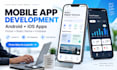 do mobile app development for andriod and IOS using flutter react native