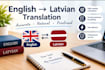 translate english to latvian accurately