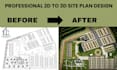design professional 2d site plan, plot plan, property plan and site layout