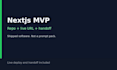 ship a nextjs mvp with live deploy and handoff