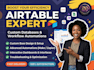 build airtable database CRM automation and softr client portal
