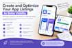 create and optimize your app listings for better visibility