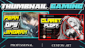 design an eye catching gaming youtube thumbnail