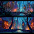 draw anime background, 2d environment, landscape