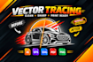 vector tracing, recreate, redraw, convert logo or ai image