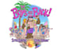 create a retro beach summer vacation logo with custom vector art