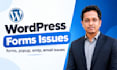 create or fix wordpress forms, popups, SMTP and email issues