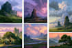 do fantasy landscape illustrations