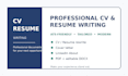 write a professional CV resume or biodata for you