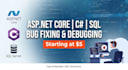 fix dotnet core csharp sql and API bugs