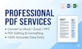 do excel to PDF, all work related to PDF documents