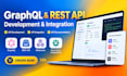 develop graphql API, rest API, API documentation and third party integrations