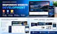 build a responsive webistes using html css and javascript and reactjs