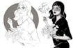 draw custom line art and silhouette stencil