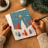 create unique holiday and christmas card illustrations