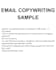 be your professional copywriter
