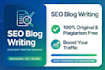 write SEO optimized blog posts articles and website content